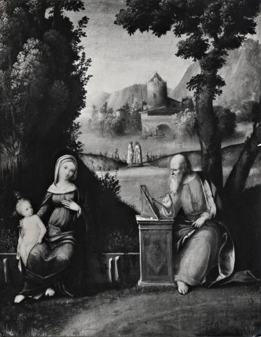 Hymers, Robert Patterson — St. Luke painting the Virgin. With the Infant standing beside Her by Benvenuto Tisi (called Garofalo) — insieme